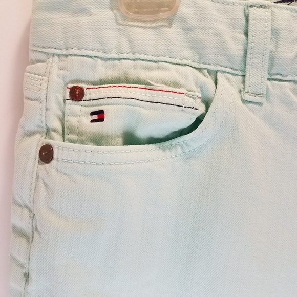 Tommy Hilfiger Women's Size 8 Denim Shorts Mint Green - Picture 5 of 11